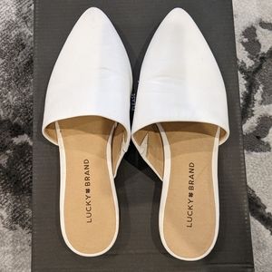 White lucky brand mules women's size 7.5